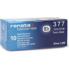 Epilons Renata 377 SR626SW 1.55V Alkalin Saat Pili 10 Adet