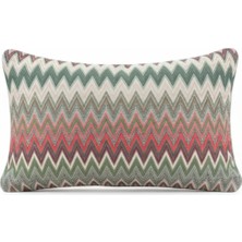 Puff Table Zigzag Desenli Avangart Kırlent Kılıfı 35*50 Parlak Dokuma Kumaş Lüks Seri