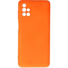 Decostyle Newface Samsung Galaxy M51 Kılıf Nano Içi Kadife Silikon - Turuncu