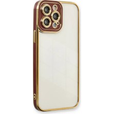 Decostyle Newface iPhone 13 Pro Kılıf Liva Lens Silikon - Bordo