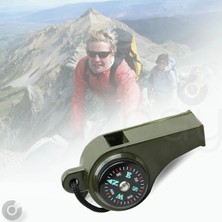 Alazpay 3'ü 1 Arada Acil Deprem Afet Imdat Düdüğü Pusula Kamp Yürüyüş Termometre Hakem Amigo Düdük