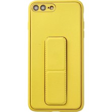Decostyle Newface iPhone 7 Plus Kılıf Coco Deri Standlı Kapak - Sarı
