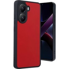Decostyle Newface Xiaomi Poco X7 Pro Kılıf Aras Deri Kapak - Kırmızı