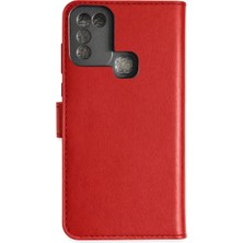 Decostyle Newface Infinix Hot 10 Play Kılıf Trend S Plus Kapaklı Kılıf - Kırmızı