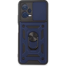 Decostyle Newface Xiaomi Redmi Note 12 5g Kılıf Pars Lens Yüzüklü Silikon - Lacivert