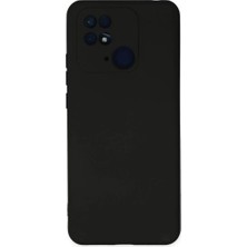 Decostyle Newface Xiaomi Redmi 10C Kılıf Nano Içi Kadife Silikon - Siyah