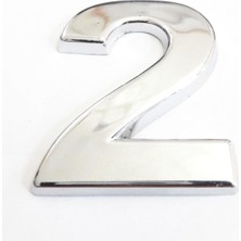 Elma Shop Cemax 2 Rakamı 3,75 cm Krom Yapışkanlı