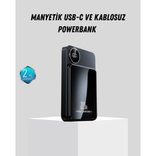 Feedback Manyetik Güç Bankası 15W Kablosuz 20W Pd Hızlı Şarj