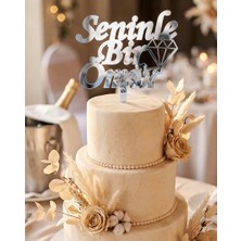 Güven Seninle Bir Ömür Pleksi Pasta Süsü Nişan Çubuk Topper