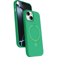 Decostyle Newface Apple iPhone 15 Regal Magsafe Standlı Kapak - Yeşil