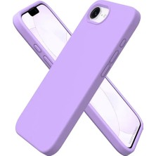 HANPORIUM Apple iPhone 17e Uyumlu Silikon Kılıf - Pastel Renk Tonu Kamera Korumalı Esnek Kapak - Lila