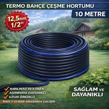 Glaswen Termo Kauçuklu Bahçe Hortumu 10 Metre Dayanıklı 3 Katlı Sağlam Su Sulama Yıkama Hortum 12.5 mm 1/2"