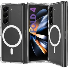 HANPORIUM Samsung Galaxy Z Fold 4 Uyumlu Silikon Kılıf Köşe Korumalı Kablosuz Şarj Destekli 2 Parça Kılıf