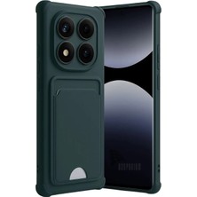 HANPORIUM Redmi Note 14 Pro Plus Uyumlu Kartlıklı Silikon Kılıf Kamera Korumalı Pastel Renk Tonu Esnek Kapak - Yeşil