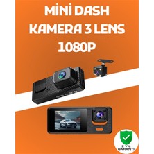 Twin Store 3 Kanallı Araç Dvr – Ön + Iç + Arka Kamera ile Tam Kapsama, Yüksek Güvenlik