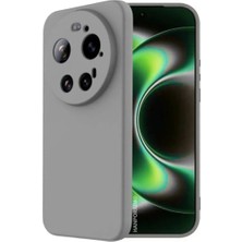 HANPORIUM Xiaomi 17 Ultra Uyumlu Silikon Kılıf - Pastel Renk Tonu Kamera Korumalı Esnek Kapak - Gri