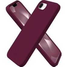 HANPORIUM Apple iPhone 17e Uyumlu Silikon Kılıf - Pastel Renk Tonu Kamera Korumalı Esnek Kapak - Mürdüm