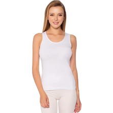 Gümüş 4066 3'lü Kadın Likralı Geniş Askı Düz Biye Atlet