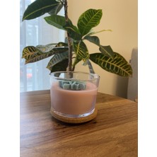 Sevgili Vanilya Kokulu Çiçekli Dekoratif Mum