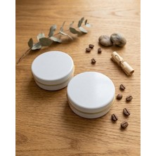Gucso 100 ml Mum Tenekesi Beyaz Metal Kutu Kapaklı | Kozmetik Krem Balm Mum Kabı 100 cc