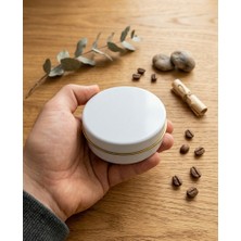 Gucso 100 ml Mum Tenekesi Beyaz Metal Kutu Kapaklı | Kozmetik Krem Balm Mum Kabı 100 cc