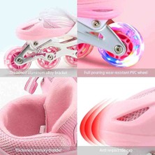 Admay Işıklı 2+1 1+1 2+2 Ayarlanabilir Çocuk Pateni, LED Teker, Alüminyum Şase, Çantalı