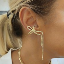 Merve Takı Su Yolu Sallantılı Fiyonk Model Kıkırdak Küpe