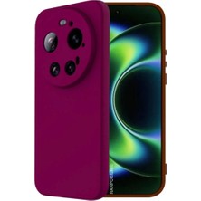 HANPORIUM Xiaomi 17 Ultra Uyumlu Silikon Kılıf - Pastel Renk Tonu Kamera Korumalı Esnek Kapak - Mürdüm