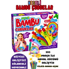Yupulu Bambu Çubukları - Neşeli Çubuklar 300 Parça (Kutulu) Eğitici Puzzle Eğitici Oyuncak