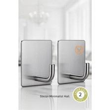 Twin Store 2'li Banyo Mutfak Askı Seti - SUS304 Kesim Çelik Güçlü Yapışkanlı Askı