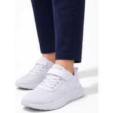 Slipcat Çocuk Nefes Alabilir Fileli Cırt Bantlı Bağcıklı Hafif Taban Günlük Rahat Çocuk Spor Ayakkabı Snekaker