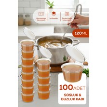 Vienev 100'LÜ Dondurucuya Uygun Saklama Kabı – 120 ml Ilik, Tavuk Suyu, Sos Saklama Kabı