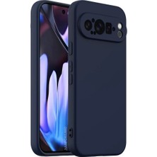 HANPORIUM Google Pixel 9 Pro XL Uyumlu Silikon Kılıf - Pastel Renk Tonu Kamera Korumalı Esnek Kapak - Lacivert