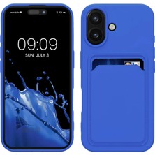 HANPORIUM Apple iPhone 17 Uyumlu Kartlıklı Silikon Kılıf Kamera Korumalı Pastel Renk Tonu Esnek Kapak - Lacivert