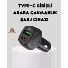 Uravas Store Araç Tipi Hızlı Şarj Adaptörü Type-C Pd USB Çift Port Kompakt