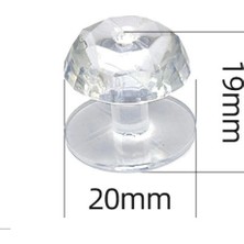 Twin Store 4 Adet Kristal Tasarımlı Çok Amaçlı Yapışkanlı Tutacak Buton