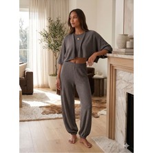 Yarasa Kol Kazak ve Beli Lastik Balon Pantolon Alt Üst Takım