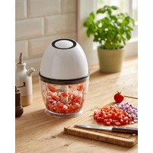 Uravas Store Mini Elektrikli Doğrayıcı 450 ml Şarjlı Sebze Doğrama Makinesi