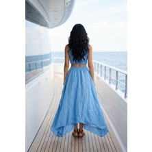 Kadın Crop Üst - Etek Takım