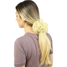 Elma Shop Yoğun Lı Lastikli Topuz Toka / Platin