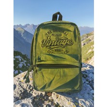 Old Cotton Cargo Kaliteli Mini Vintage Salaş Disayn Günlük Sırt Gezi Çantası 21 cm x 34 cm