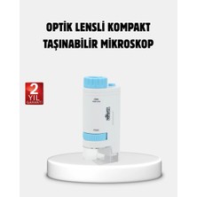 Uravas Store Taşınabilir Eğitim Mikroskobu 80X–200X LED Işıklı Darbeye Dalı