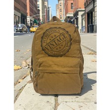 Old Cotton Cargo Kaliteli Mini Vintage Salaş Disayn Günlük Sırt Gezi Çantası 21 cm x 34 cm