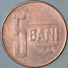 Banknoting Romanya 5 Banı 2015.