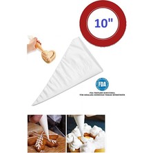 Eneci 50'li Krema Sıkma Torbası Kullan At Krem Şanti Torbası Pasta Süsleme Yazı Yazma Torbası 10 "