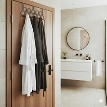 Askıcı Kapı Arkası Askı Düzenleyici – Delmeden Asılan Çoklu Plastik Askılık – Çanta, Mont ve Havlu Için Pratik Kapı Arkası Organizer (Antrasit)