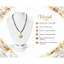 Solare Accessories Doğal Varisit Taşlı Kolye – Güneş Figürlü Kolye