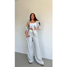 Luna Breeze Çizgili Bol Paça 2’li Takım