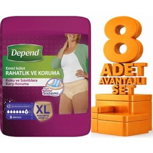 Depend Emici Külot Kadın Ekstra Büyük Boy Xl 72 Adet Hasta Bezi