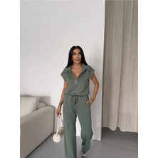 Castivo Fashion Zipfit Kadın Fermuarlı Kolsuz Takım